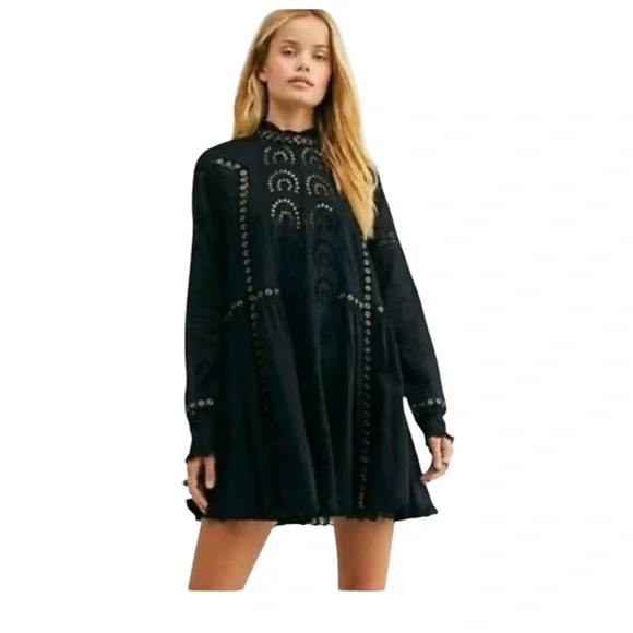 Free People | Dresses | Free People Elegant Black Dress | Poshmark